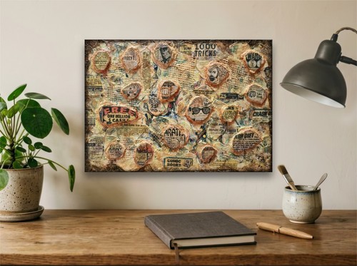 Mixed media kunst - kunst, [09]