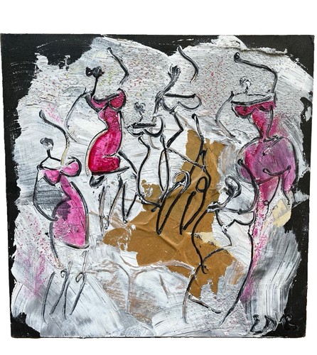 Frauen tanz collage 40x40 - tanz,