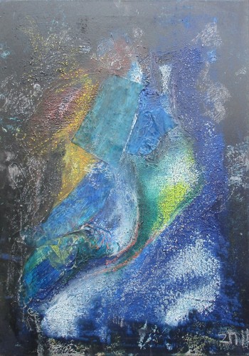 Abstrakt mixedmedia öl - abstrakt, Öl/lw