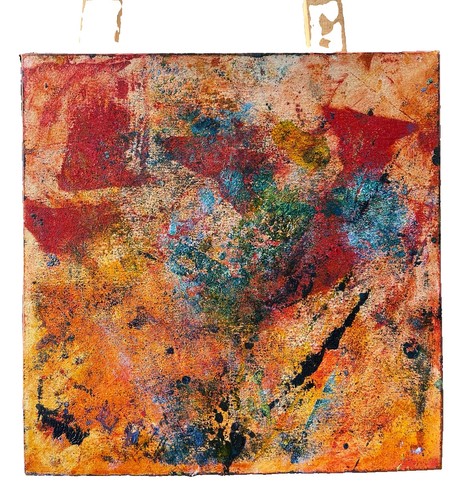 Abstrakt rot blau2 mixedmedia - abstrakt,
