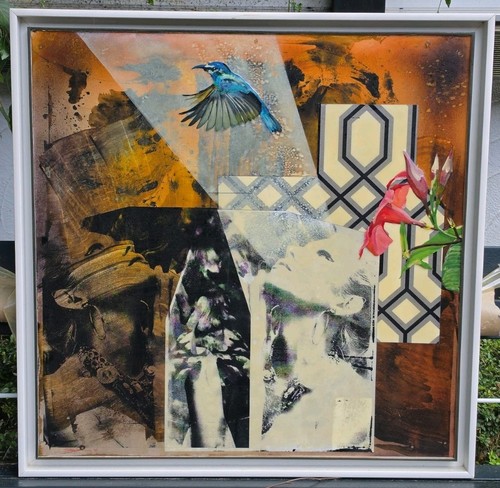 Mixed media collage pop - s,