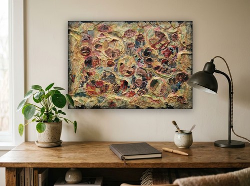 Mixed media kunst collage - kunst, [04]