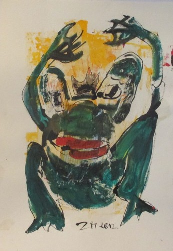 Collage zeichnung papier 50x35 - papier,
