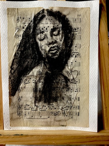 Malerei auf papier - auf, papier,