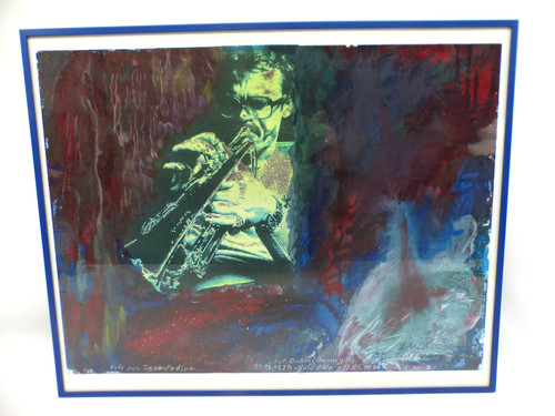 Fotocollage acryl chet baker - fotocollage,