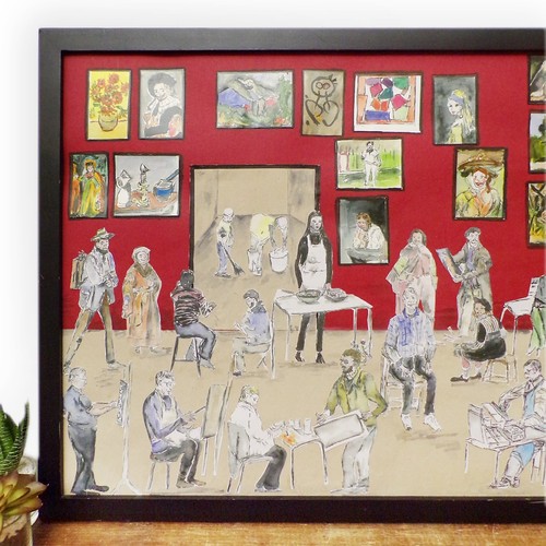 Original mixed media kunst - mixed,