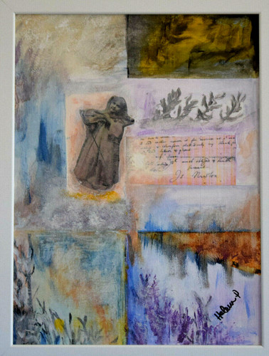 Unikat mixed media - media, collage