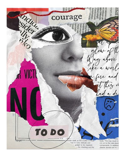 Moderne collage wandkunst - moderne, �