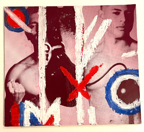 Original mixed media collage - mixed, &