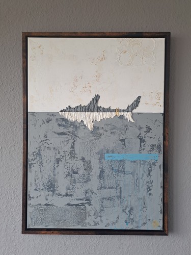 Mixed media shark kunstwerk - shark,
