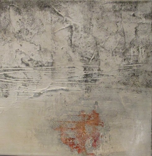 Abstrakt grau mixedmedia - grau,
