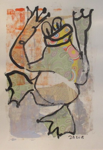 Collage zeichnung papier - zeichnung,