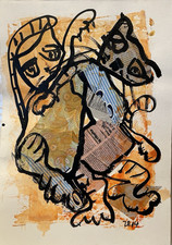 Collage Zeichnung Papier 50x35