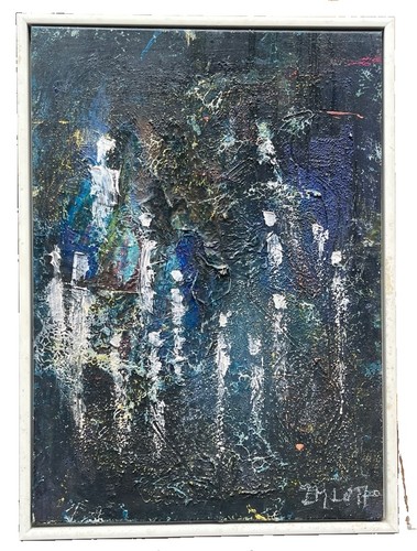 Menschen mixedmedia öl - mixedmedia, Öl/lw