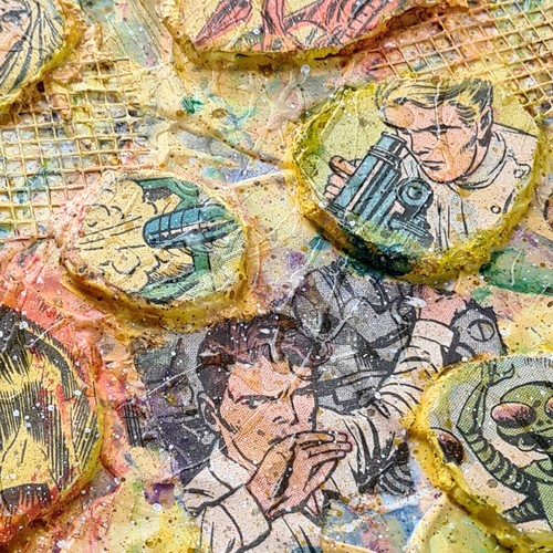 Mixed media kunst collage - collage, [08]