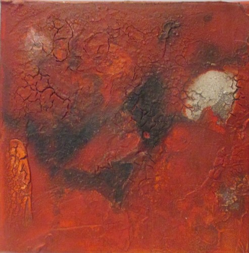 Abstrakt rot mixedmedia - abstrakt,