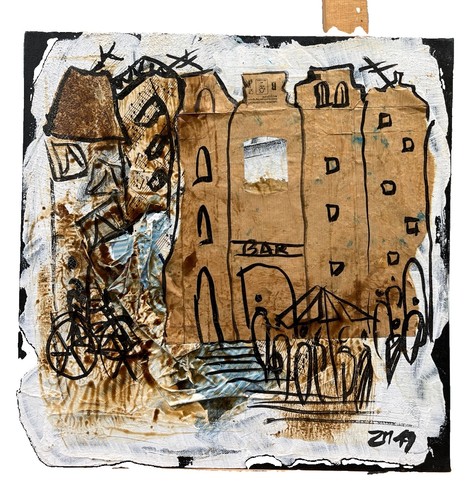 Abstrakt mixedmedia acryl - abstrakt,