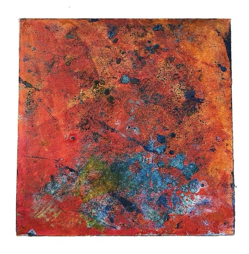 Abstrakt rot blau1 mixedmedia - rot,