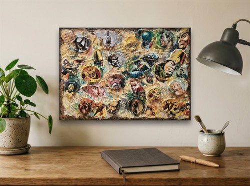 Mixed media kunst collage - media,