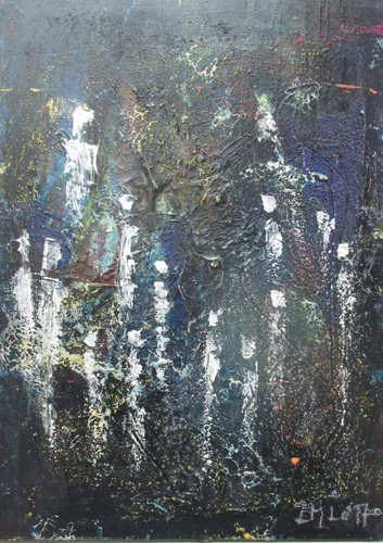 Menschen mixedmedia öl - mixedmedia, Öl/lw