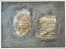 abstrakt mixedmedia Ölbild