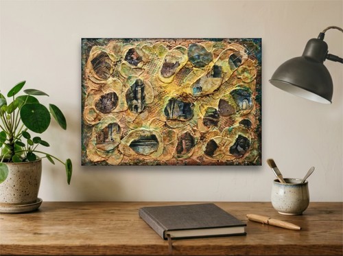 Mixed media kunst collage - media, [05]