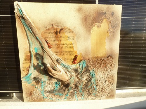 Bild 70x70 mixed media - bild, mixed-media